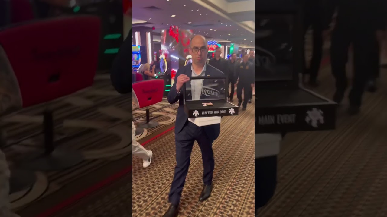 FULL VIDEO: Armed Security $10M poker winner walking casino - 2024 WSOP Main Event bracelet winner