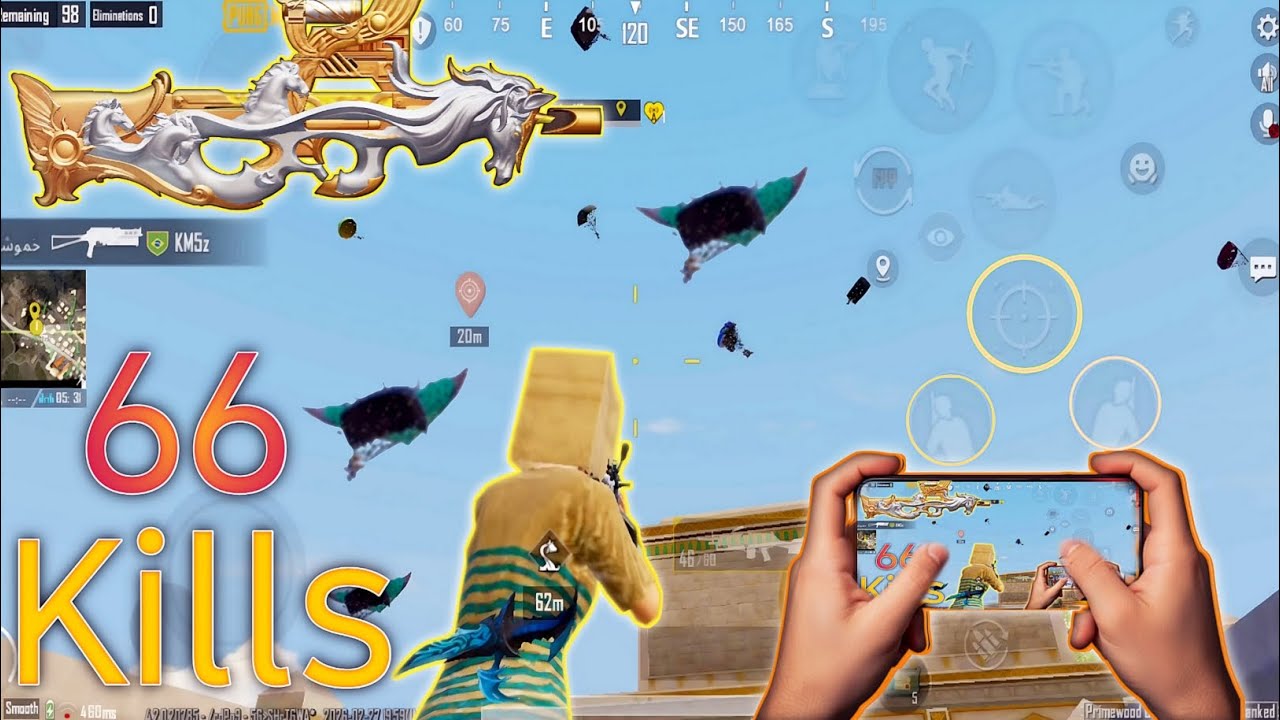 66 Kills!! 😱 Full Gyroscope 4 Fingers 🔥 Solo Squad – Insane Match 