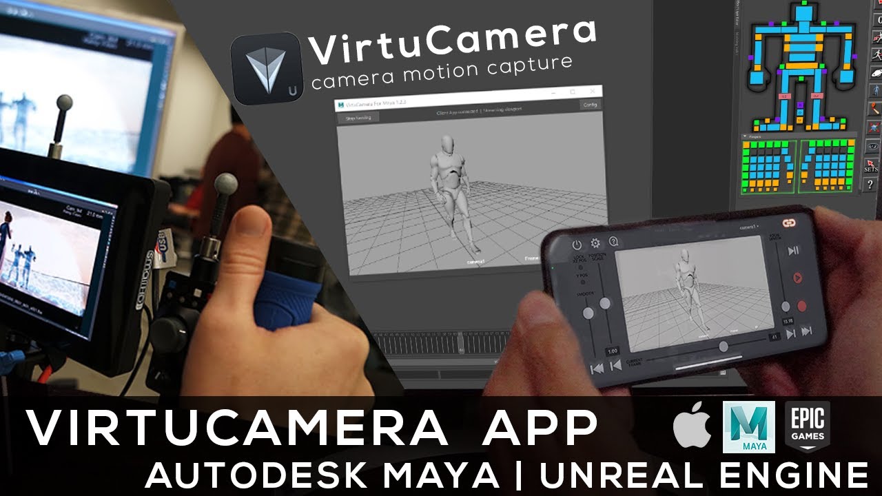 VirtuCamera Motion Capture System | Autodesk Maya  | Epic Unreal Tools Camera Animation Workflow