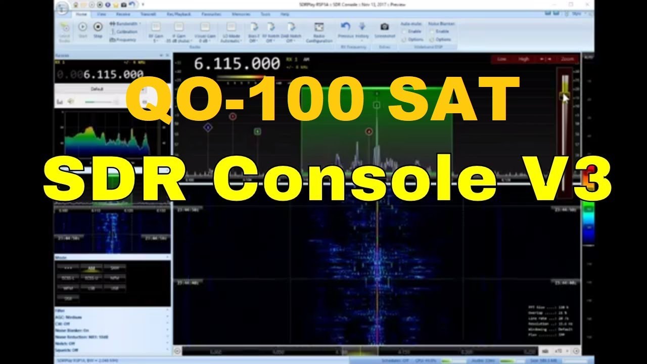 Configuração de SDR-Console para recepção do satélite QO-100