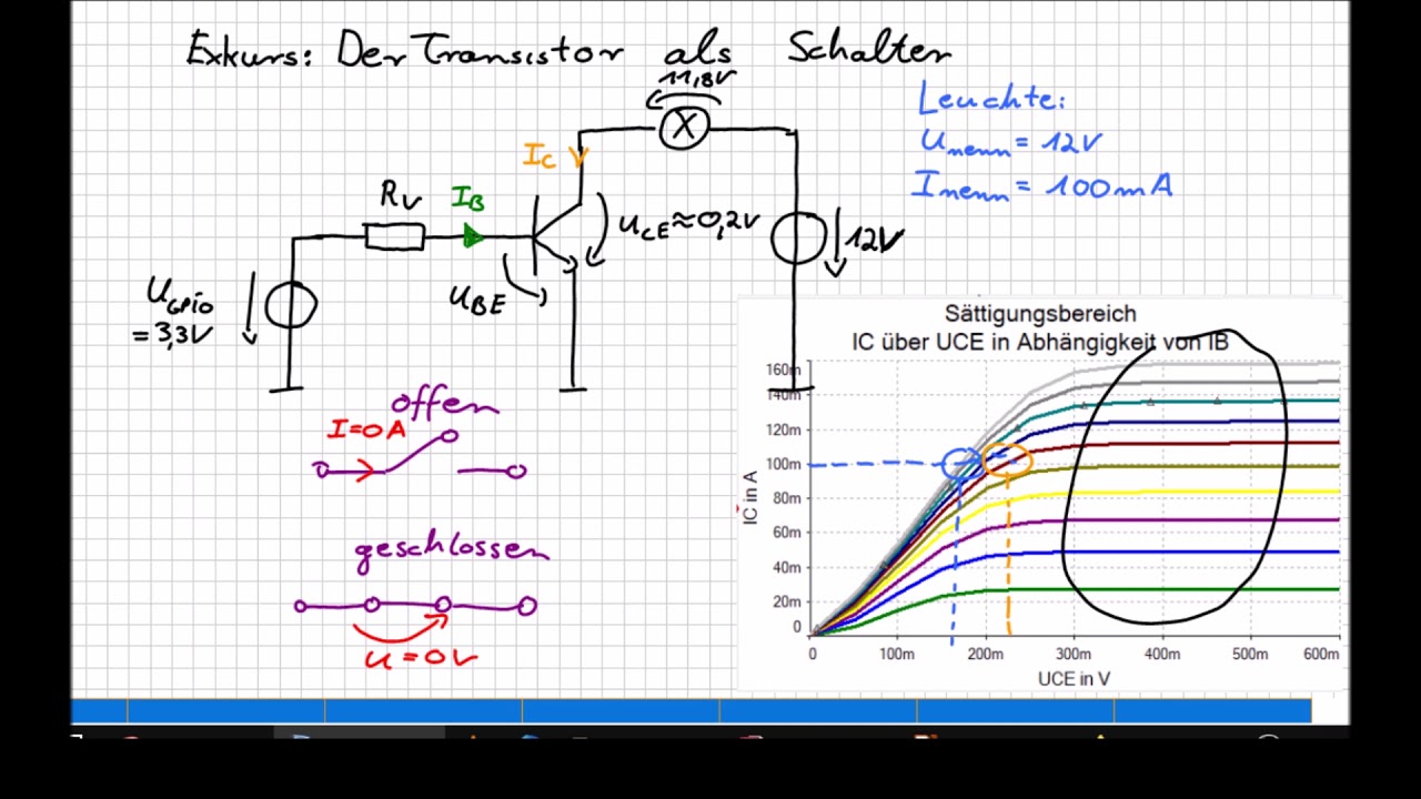 9   Transistor als Schalter   Theoretische Betrachtung