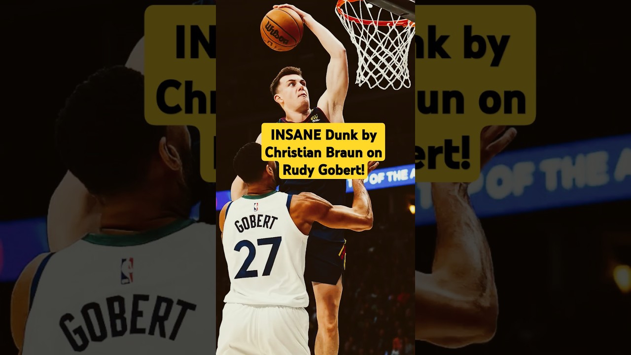 CHRISTIAN BRAUN POSTERIZES RUDY GOBERT! 😱 #BasketballViral