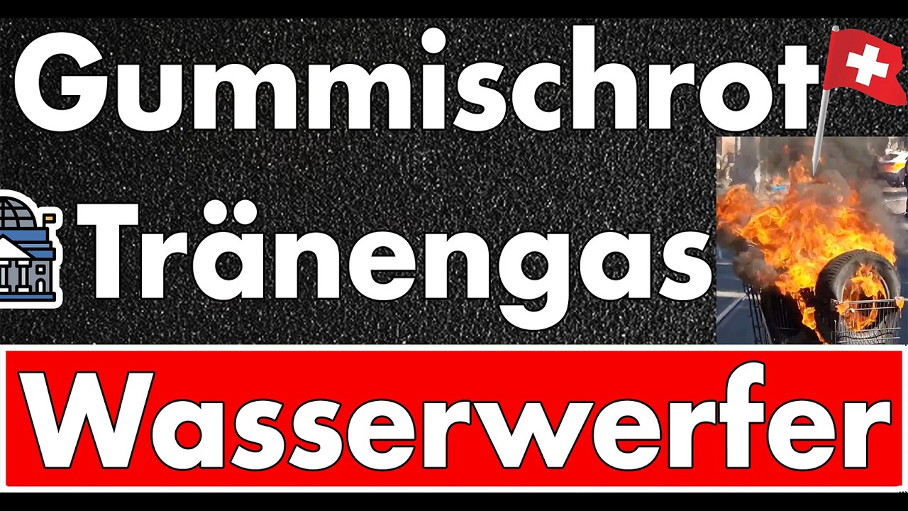 Tr&auml;nengas, Gummischrot & Wasserwerfer: Verletzte Polizisten & Festnahmen! 1. Mai 2026 in Z&uuml;rich