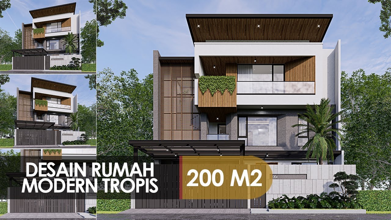 RUMAH DI TANAH 200 M2 BISA SEKEREN INI! | Desain Rumah Modern Tropis