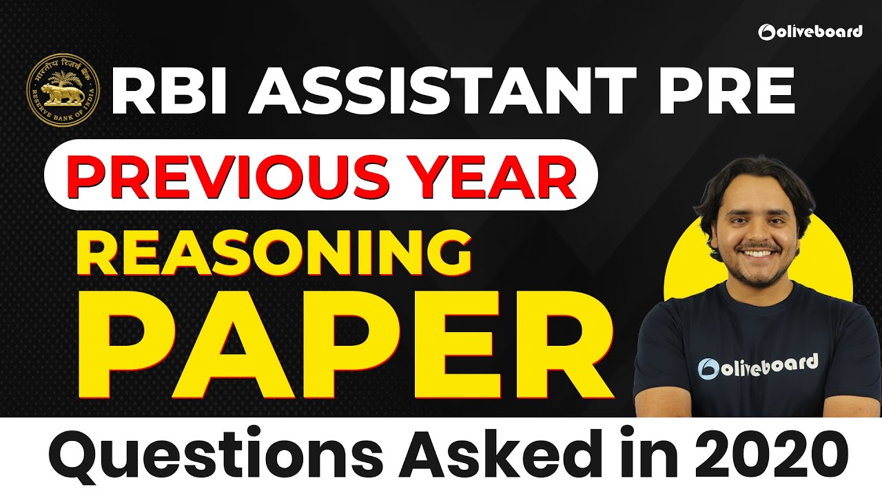 RBI Assistant Pre Reasoning Memory Based Paper 2020 || RBI Assistant Previous Year Question Paper