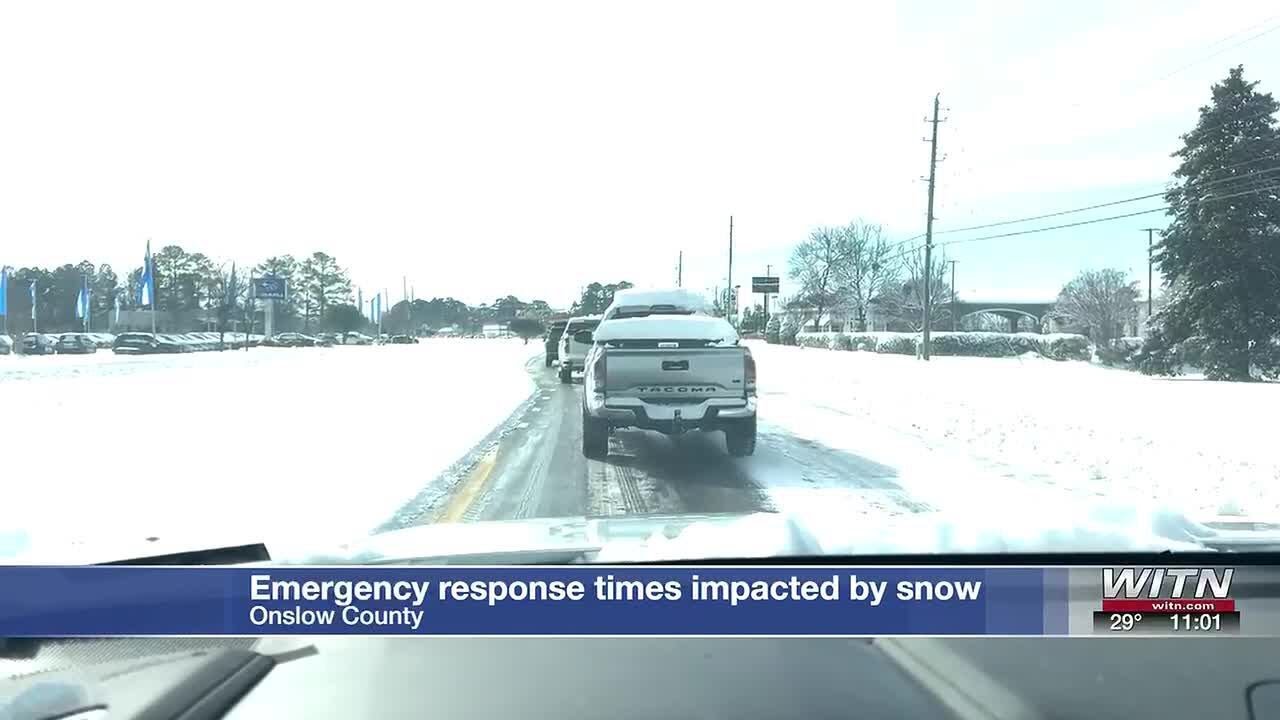 11AM: Onslow County reports over 100 crashes, hundreds of emergency calls over the weekend