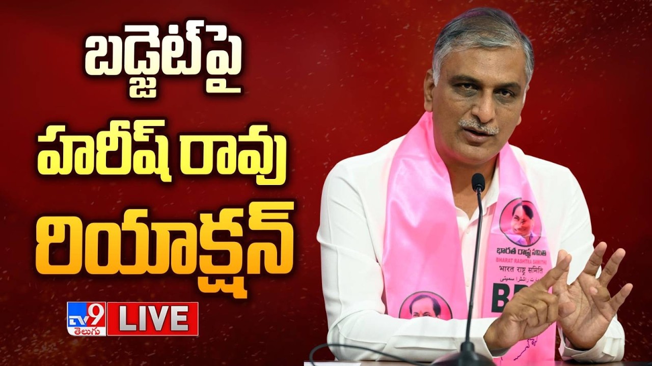 బడ్జెట్ పై హరీష్ రావు రియాక్షన్ LIVE | BRS Harish Rao Reaction on Telangana Budget -  TV9