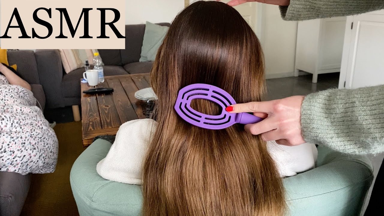 ASMR | 💖 SEMI FAST HAIR PLAY 💖 Spraying, brushing, tapping, braiding & hair scratching (no talking)