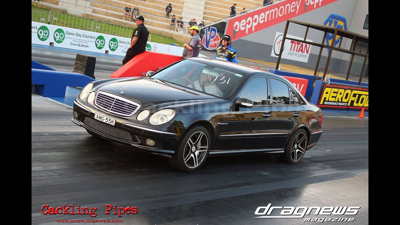 Drag racing my AMG E55+2 more E55's and a C55