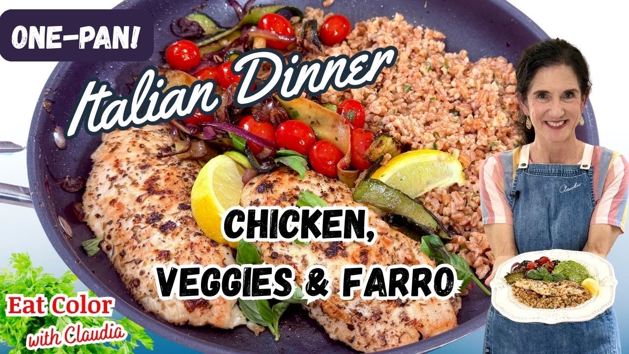 One-Pan Italian Chicken & Veggies | Easy Weeknight Dinner @Eat Color with Claudia