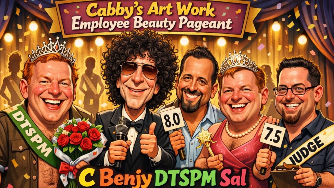 Cabby's Art Work Staff Beauty Contest w Benjy DTSPM Sal Richard Jason Will part 1