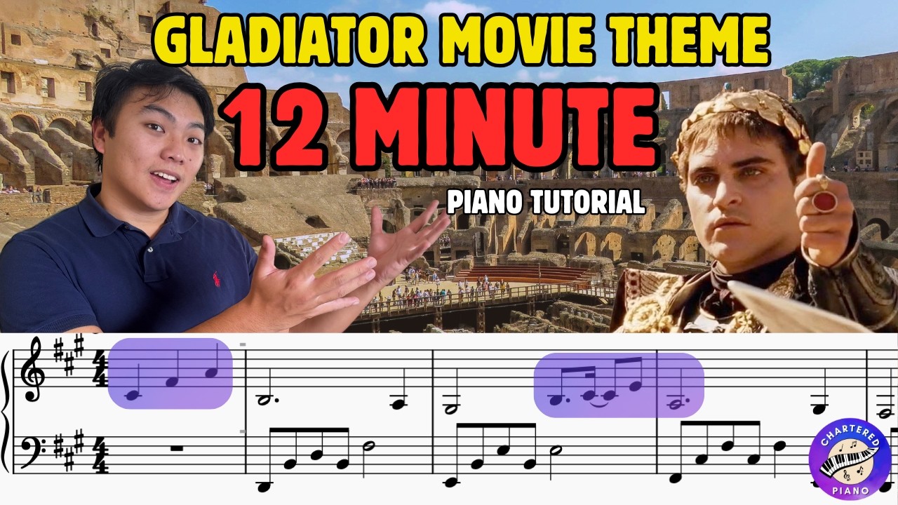 Honor Him - Gladiator Movie Theme STEP BY STEP Piano Tutorial