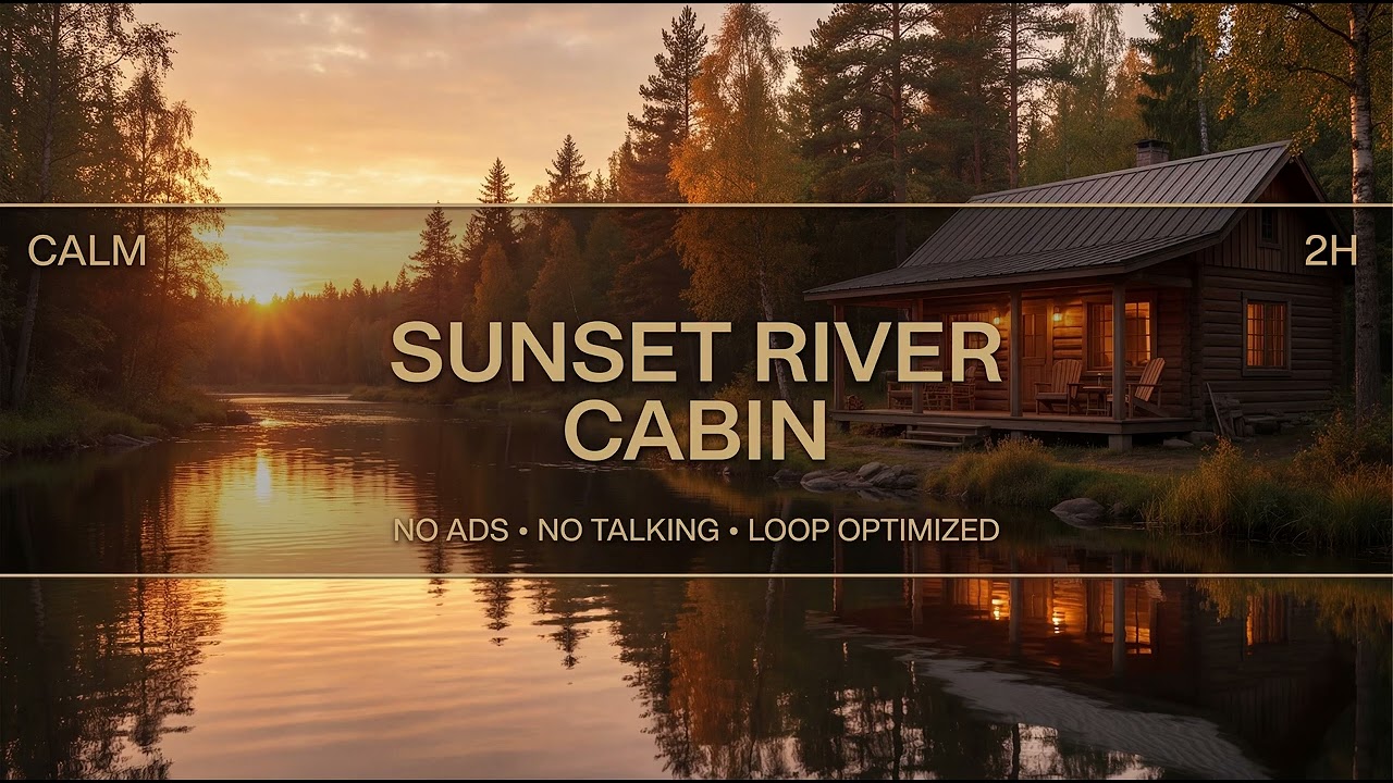 [2H] SUNSET RIVER CABIN | 노을 강가 오두막 ■ 힐링 환경