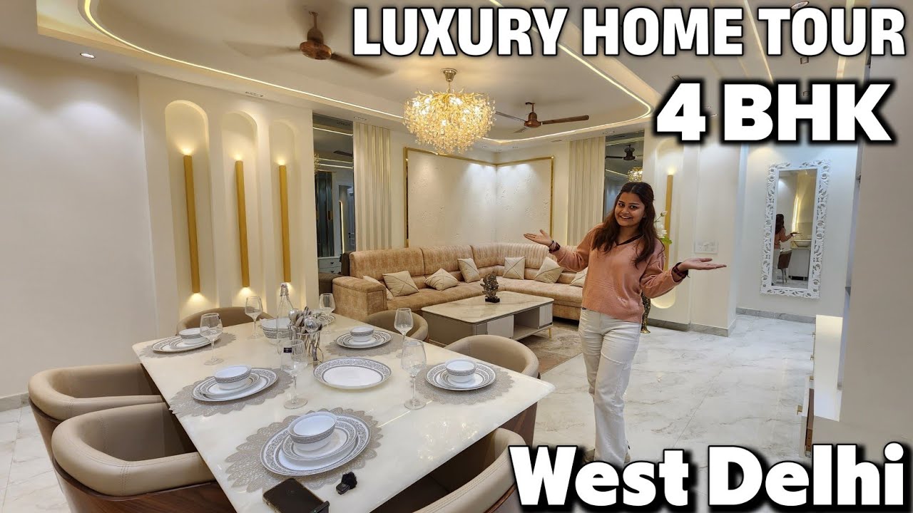 Luxury 4-BHK Flat Home Tour 🔥 Flat for SALE on road metro West Delhi with 90%Loan, Lift, Car Parking