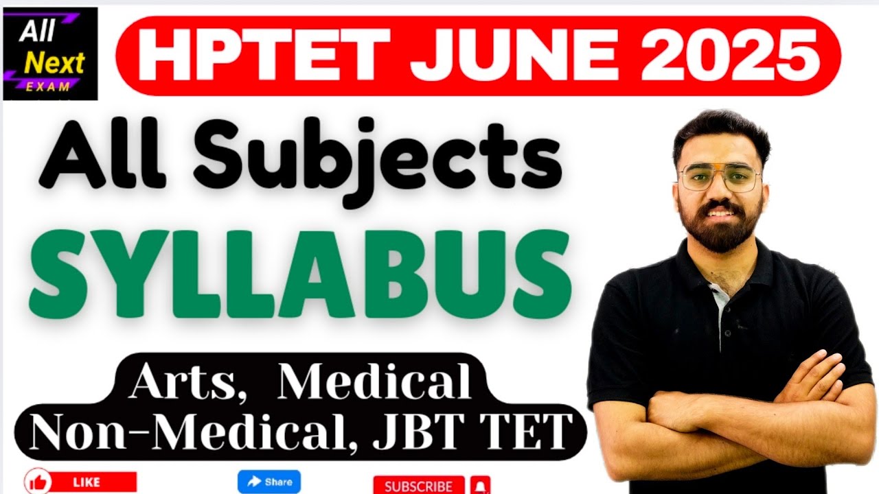 &diams;️HPTET JUNE 2025 || All Subjects Syllabus || Arts, Medical, Non Medical, JBT TET || Roadmap #hptet