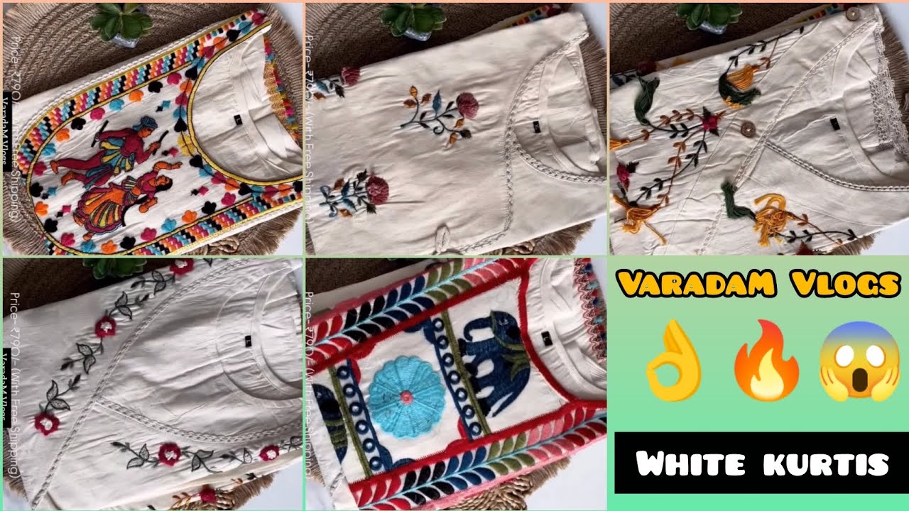 Flipkart finds white kurtis just 200rs🔥😱||Only white kurtis|| VaradaM Vlogs