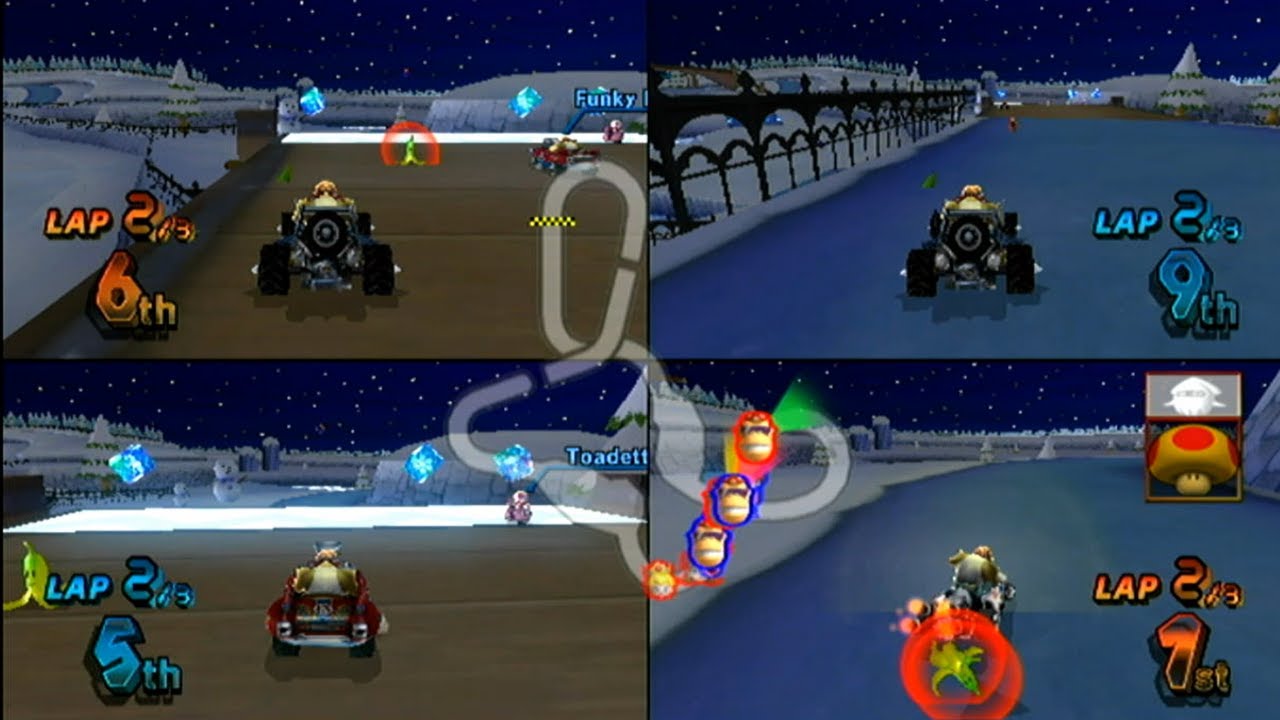 The ULTIMATE Christmas Mario Kart Wii Showdown! 4 Players, Insane Races 🚘⚡️