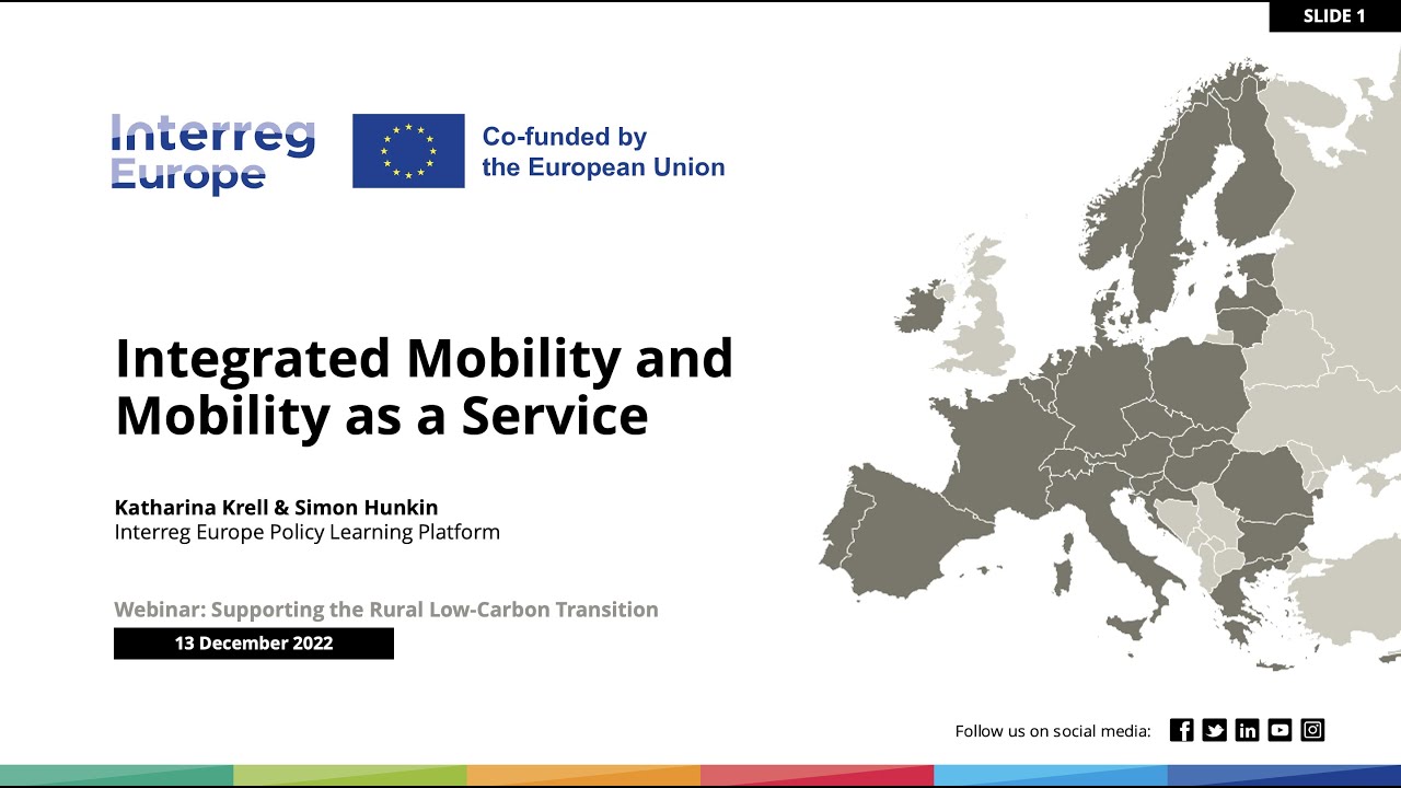 Webinar on integrated mobility and Mobility as a Service