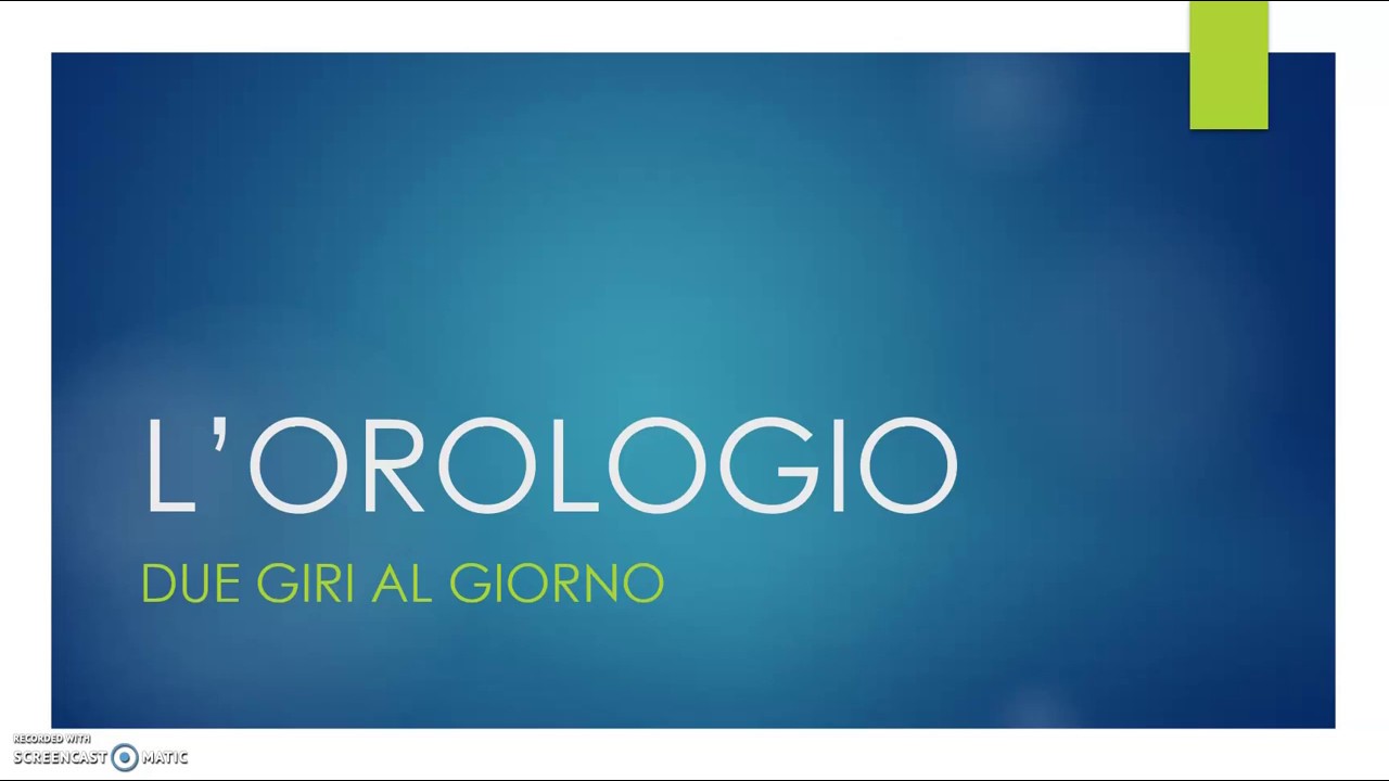 Due giri di orologio - storia classe seconda