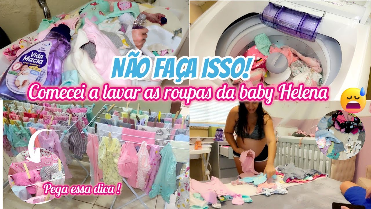 Muito trabalho!!LAVANDO AS ROUPAS DA BEBÊ PELA PRIMEIRA VEZ🤰