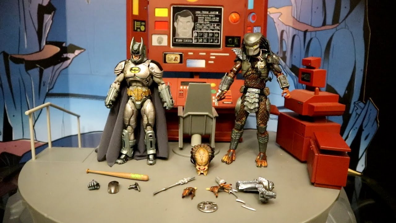 Neca SDCC Armored Batman vs Predator 2 Pack Action Figure Review & Comparison