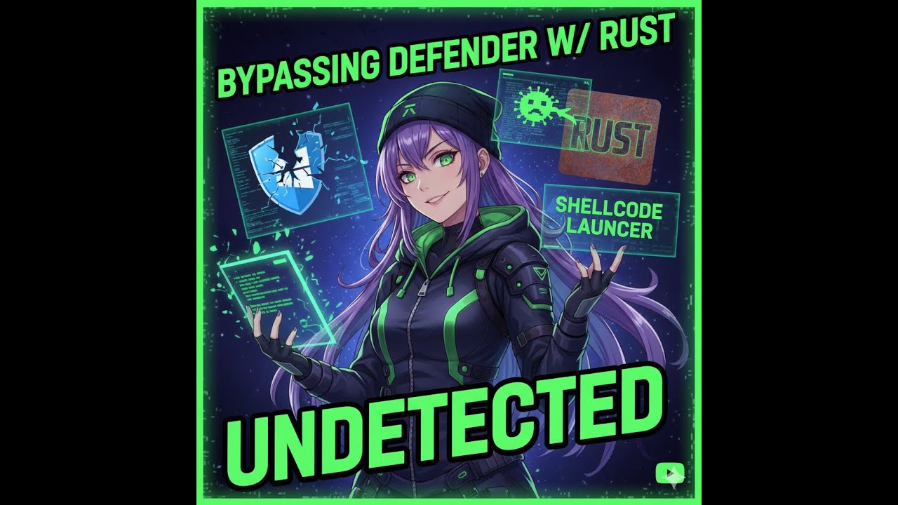 Обход Windows Defender с помощью Rust rustyneedle снова