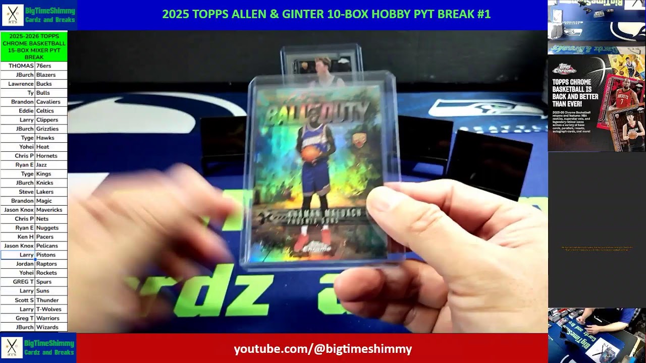 2025-2026 TOPPS CHROME BASKETBALL 15-BOX MIXER PYT BREAK