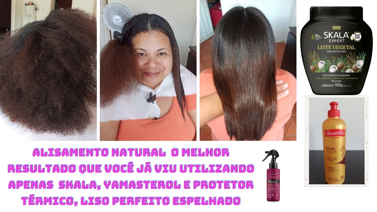 Alisamento Caseiro Melhor Receita de todos os tempos Liso escorrido e espelhado 🥰
