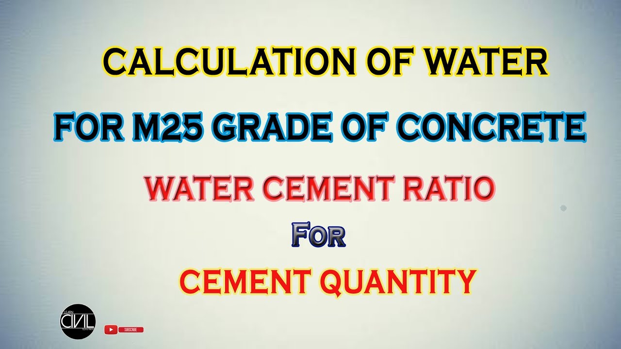 How to calculate water content in concrete | Basic Calculation | [HINDI]