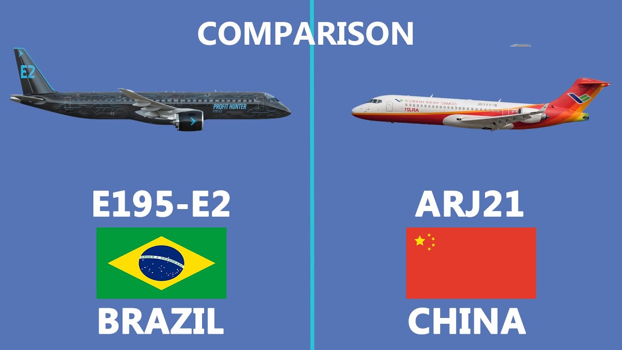 Лучше ли китайский ARJ21, чем E195? Сравнение ARJ21 и E195-E2.