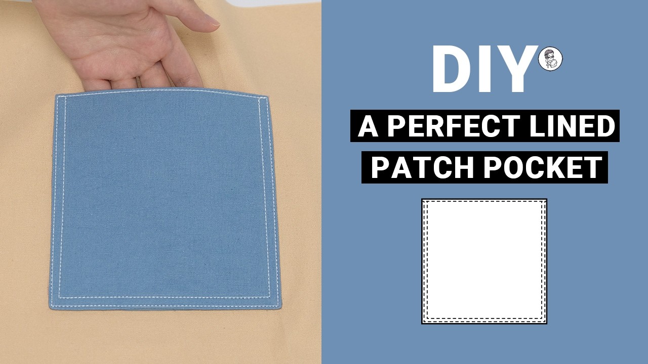 How to Sew a Perfect Lined Patch Pocket | Накладной карман с подкладкой | техника шитья