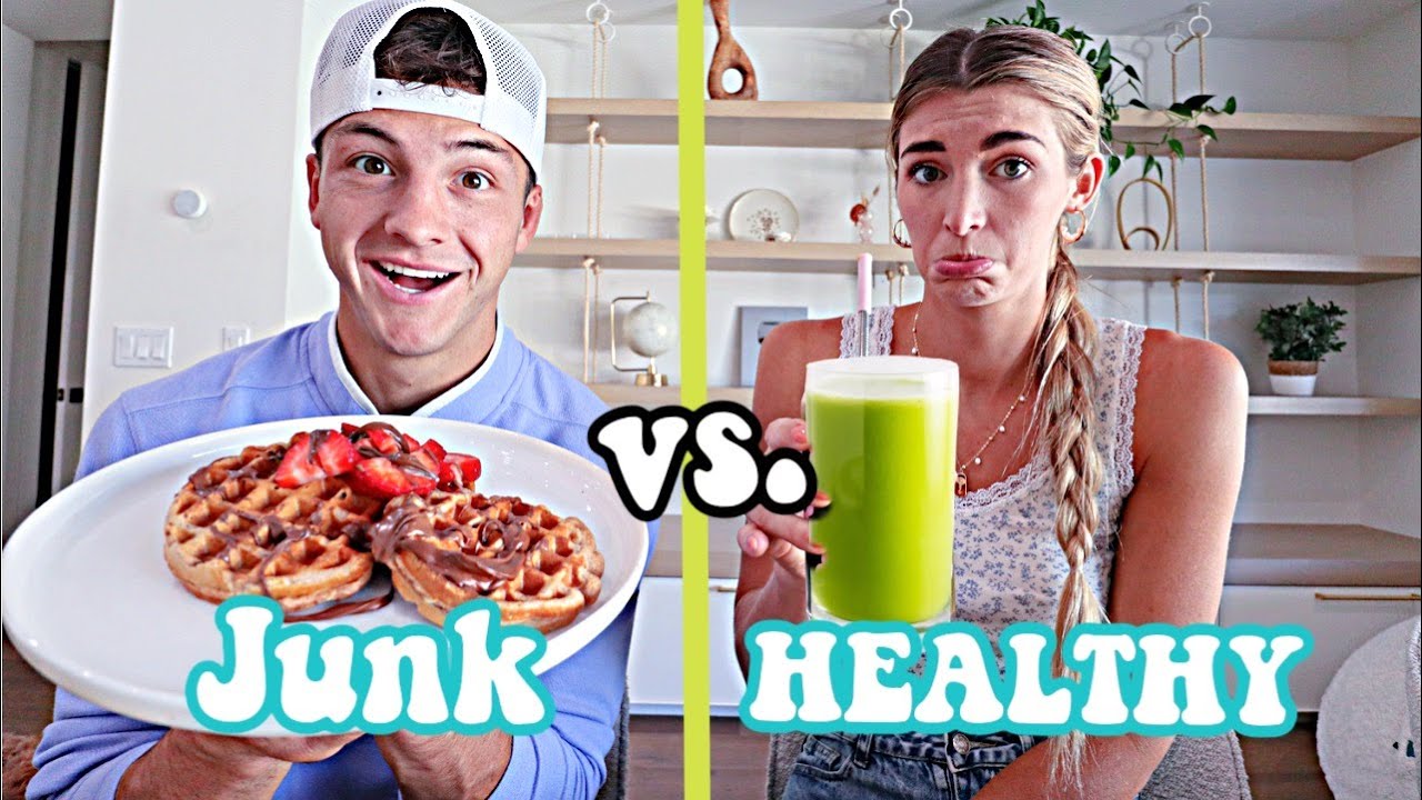 HEALTHY VS UNHEALTHY 24 HOUR EATING CHALLENGE