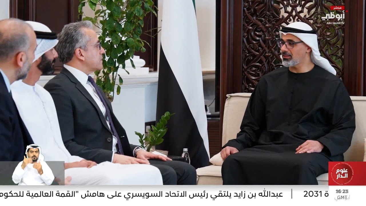 خالد بن محمد بن زايد يستقبل مدير عام منظمة الأمم المتحدة للتربية والعلم والثقافة 