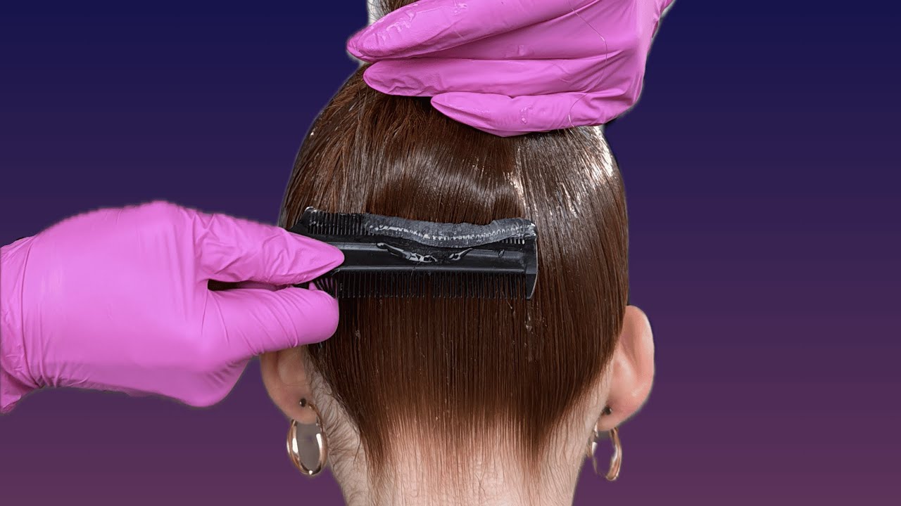 ASMR Ballroom Hairstyle High Slicked Ponytail + Crimped Bang & Cute Hairstyle