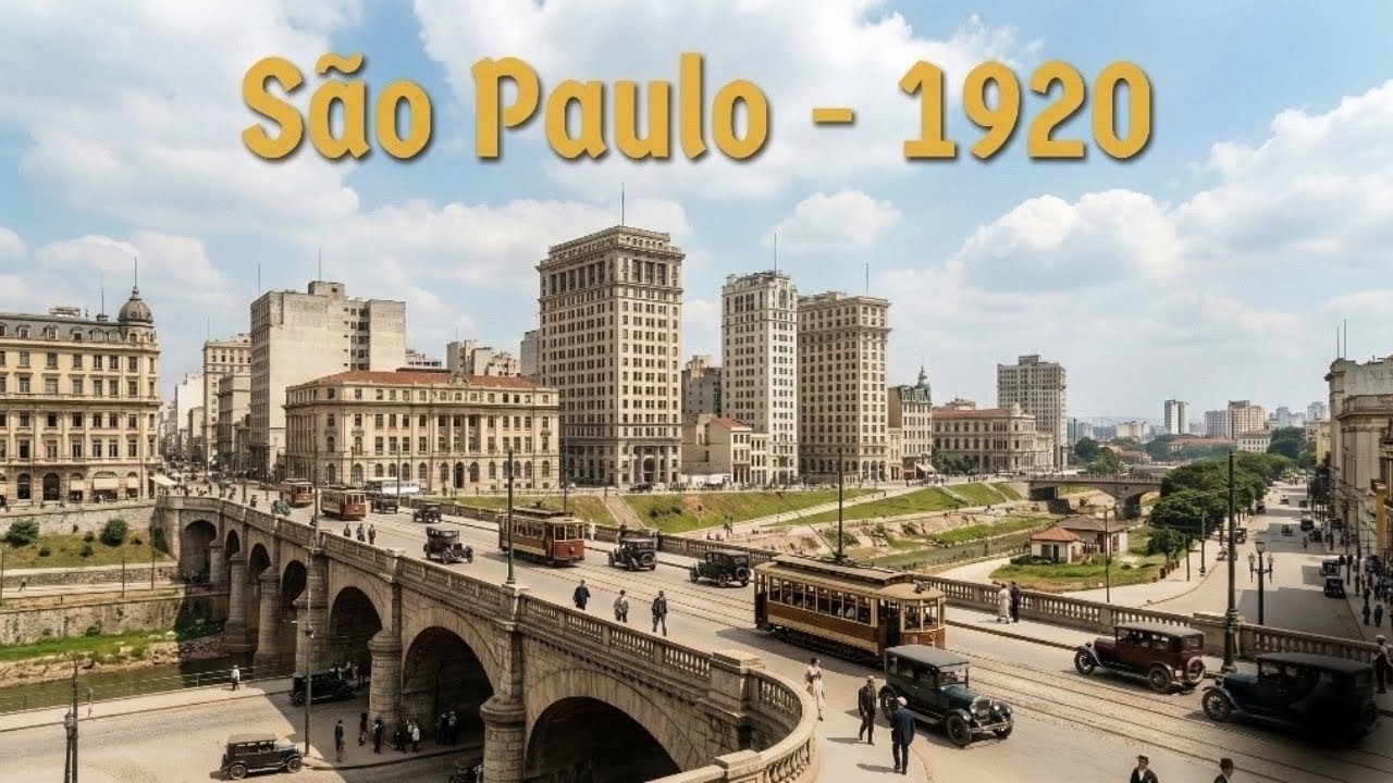 São Paulo nos anos 1920 (Reconstrução por IA)