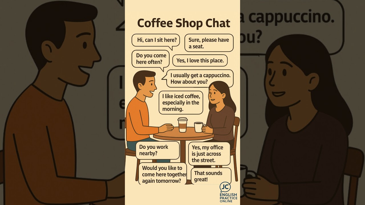 Coffee Shop Conversation |Easy English Dialogue Practice #speakconfidentenglish #englishconversation