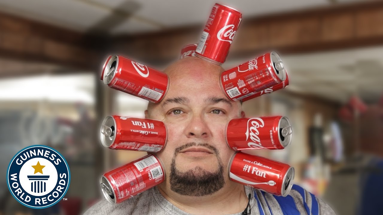 Why do cans stick to his skin? - Guinness World Records