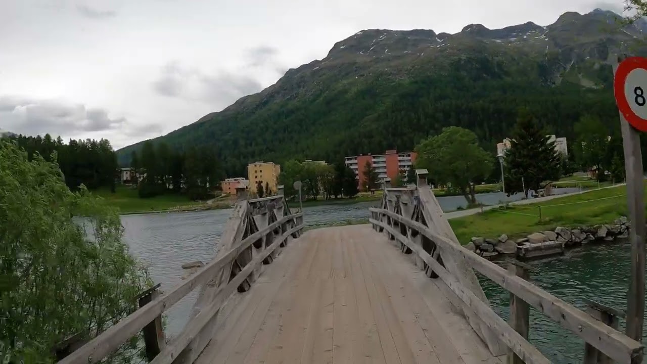 Sankt Moritz, Switzerland: scenic bicycle ride along the lake