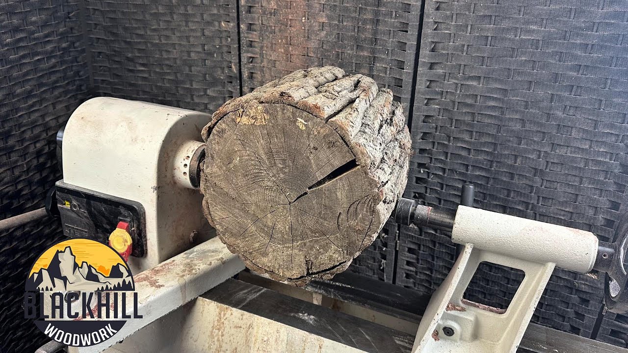 OLD And CRACKED Log Turned Into Something Beautiful!- Woodturning