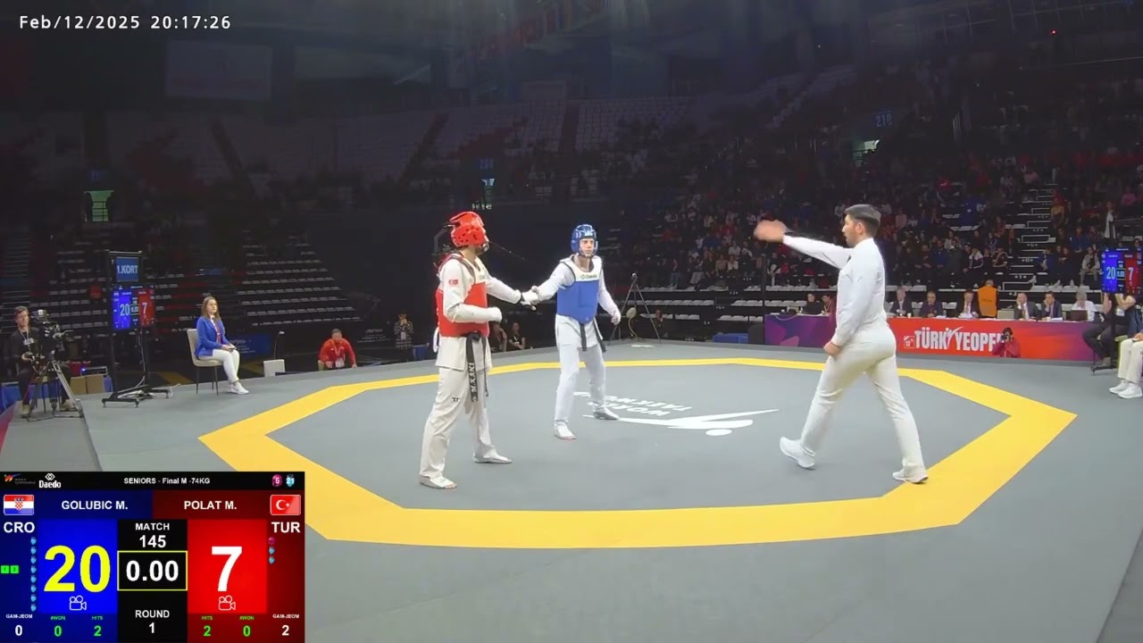 2025 Türkiye Taekwondo Open 74 Kg Final Match - POLAT Mehmet Kani (TUR) vs GOLUBIC Marko(CRO)