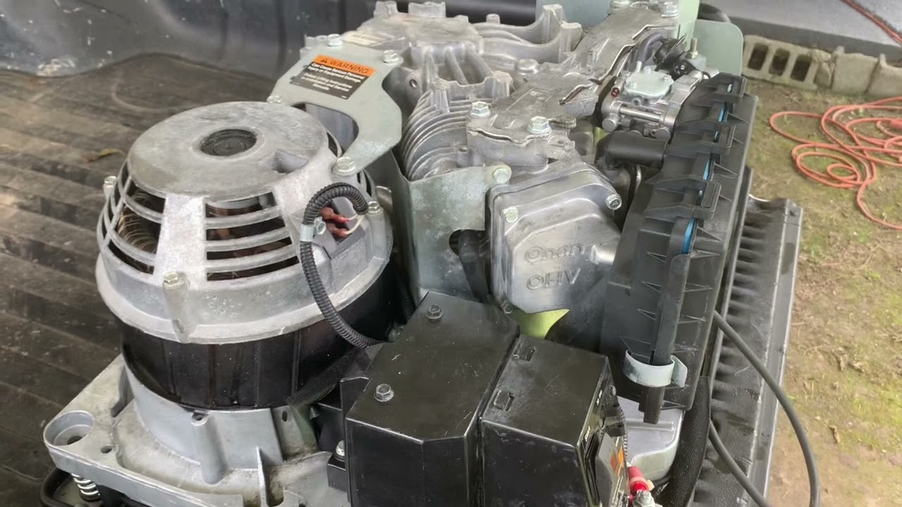 CUMMINS ONAN 5500 Random shut down fix And ￼COIL & FAN BELT REPLACEMENT