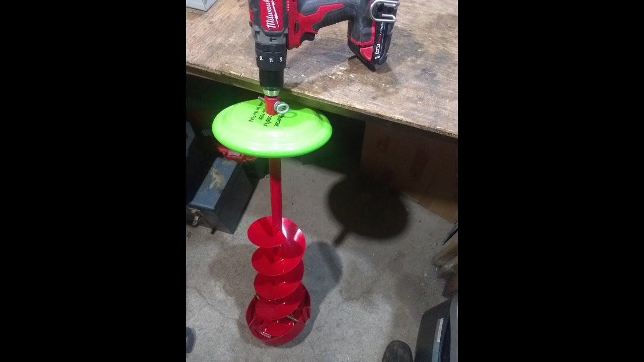 Homemade ice auger drill adapter - Part 1