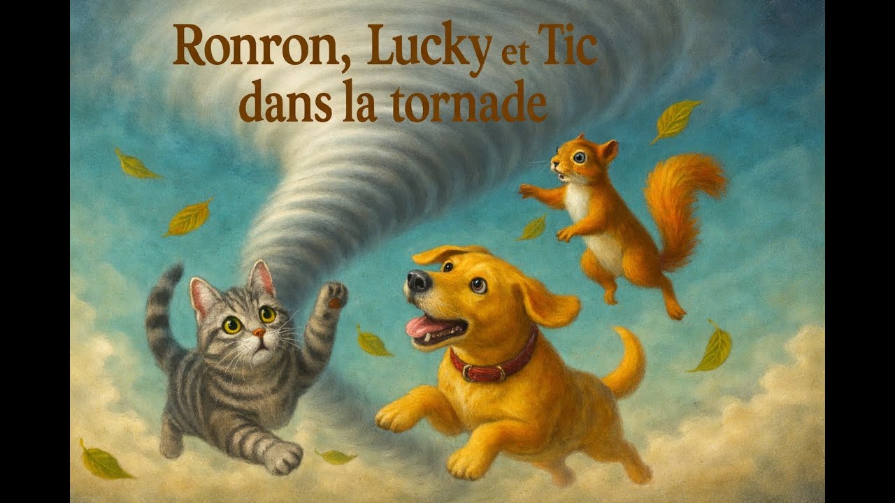 Ronron, Lucky et Tic dans la tornade 🌪🐈🐕🐿