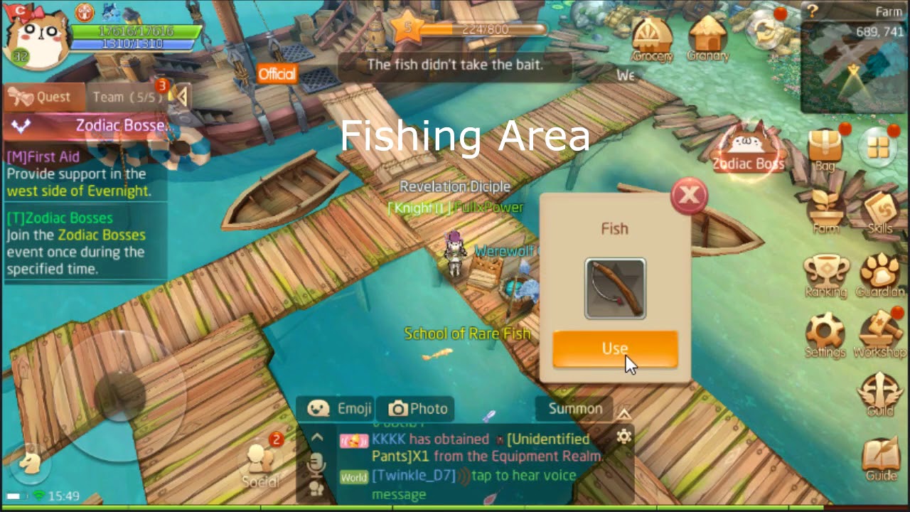 Laplace M: Where to find Farm Shop & Fishing Area