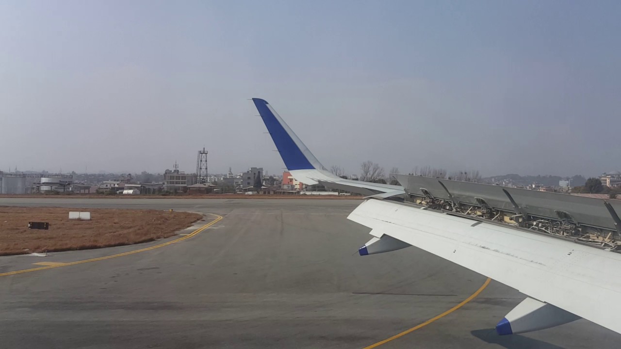 Indigo airlines landing at kathmandu Nepal