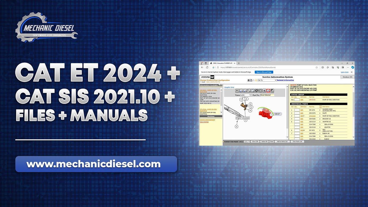 CAT ET 2024A + CATERPILLAR SIS 2021.10 + FLASH FILES + FACTORY PASSWORD + MANUALS