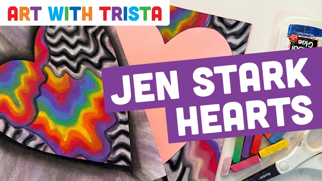 Jen Stark Inspired Chalk Drippy Heart Art Tutorial - Art With Trista