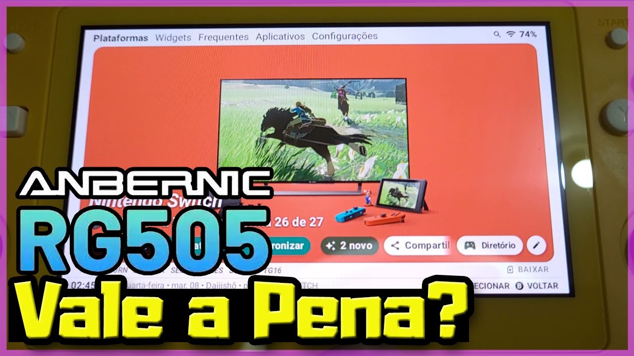 Anbernic RG505 Além dos Emuladores Vale a Pena?