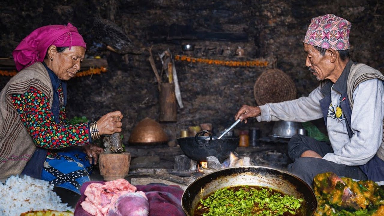 Daily Village Life Cooking | Pork Intestine, Heart & Liver Traditional Village Recipe