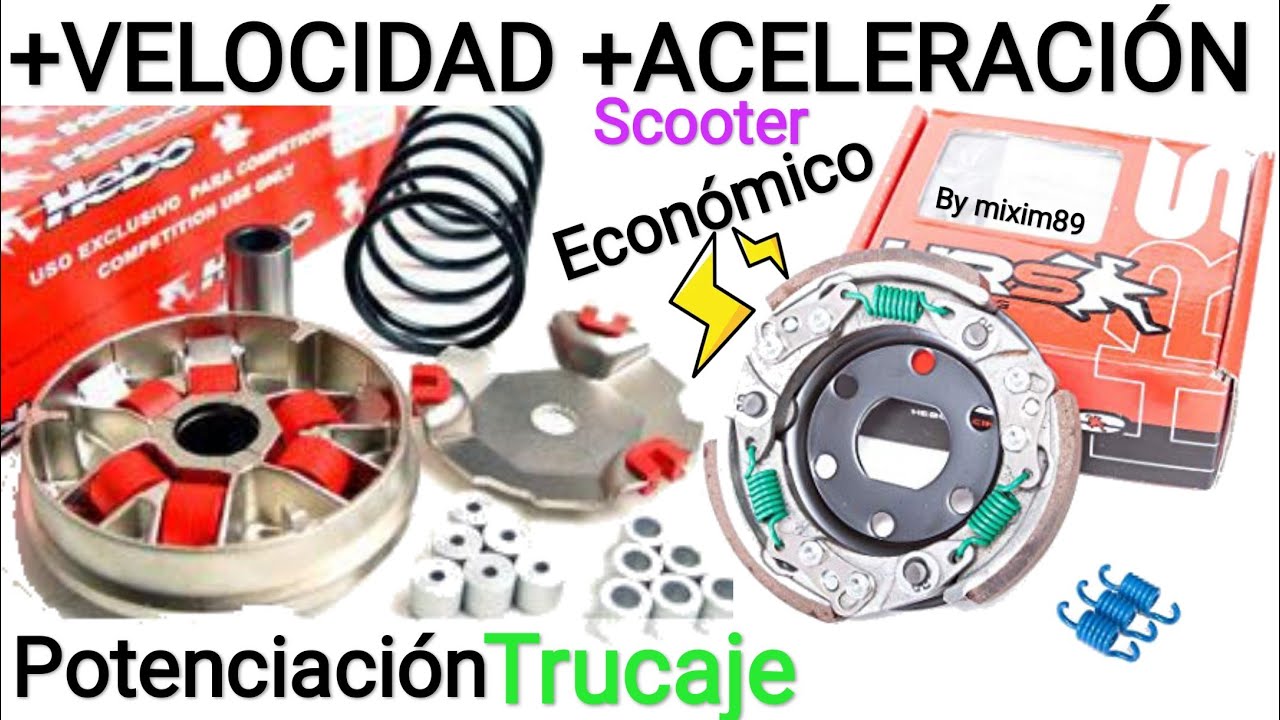 VARIADOR y EMBRAGUE CICLOMOTOR (Desmontar, Sustituir Rodillos y Muelles) by mixim89